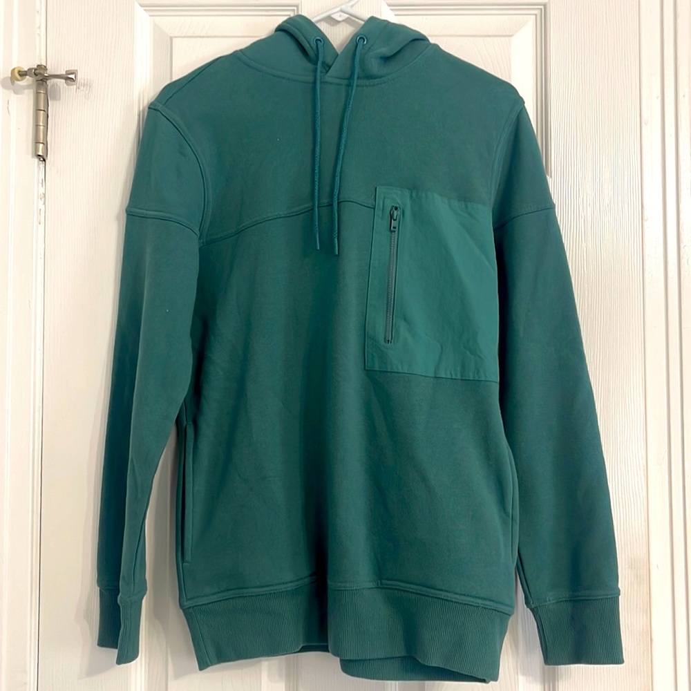 Goodfellow S greenish blue hoodie with pockets